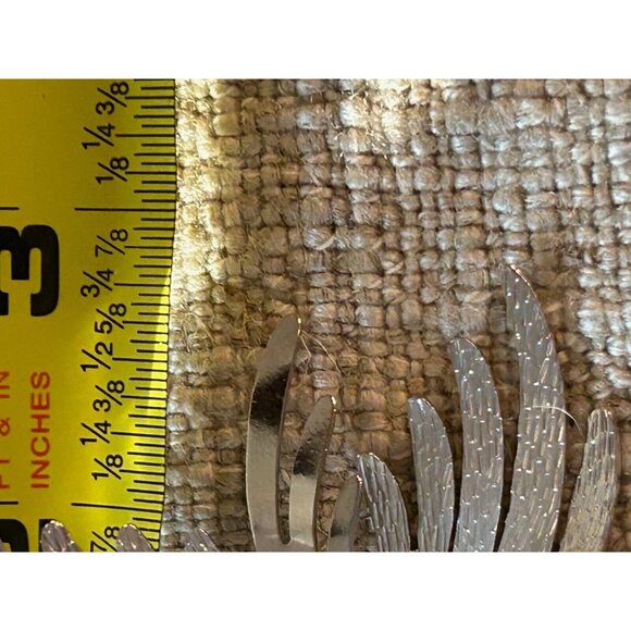 Vintage Coro Brooch Silver-Tone Abstract Starburst Pin Mid-Century Sculptural - Picture 12 of 15